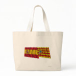 Spain and Aragón waving flags bags