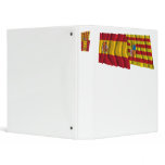 Spain and Aragón waving flags Vinyl Binder