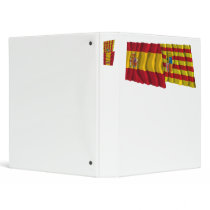 Spain and Aragón waving flags Vinyl Binder