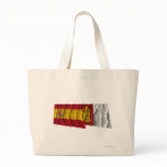 Spain and Castilla-La Mancha waving flags bags