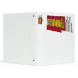 Spain and Castilla-La Mancha waving flags Vinyl Binder