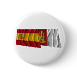 Spain and Castilla-La Mancha waving flags buttons
