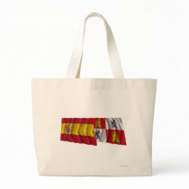 Spain and Castilla y León waving flags Canvas Bag