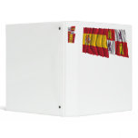 Spain and Castilla y León waving flags 3 Ring Binders