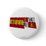 Spain and Castilla y León waving flags buttons