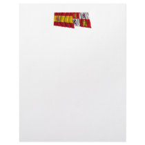 Spain and Castilla y León waving flags Letterhead Design
