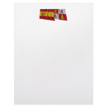 Spain and Castilla y León waving flags Letterhead Design
