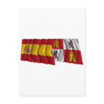 Spain and Castilla y León waving flags Postcards