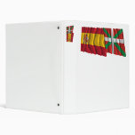 Spain and País Vasco (Euskadi Basque) waving flags Binders