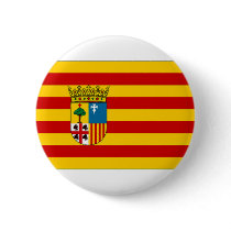 Spain Aragon Flag Pinback Buttons