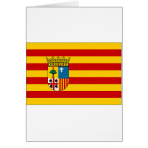 Spain Aragon Flag Greeting Card