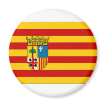 Spain Aragon Flag Fridge Magnets