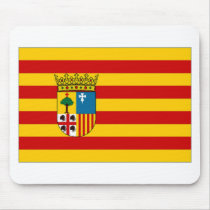 Spain Aragon Flag Mouse Pad