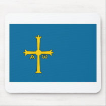 Spain Asturias Flag Mouse Pads