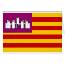 Spain Balearic Islands Flag Card