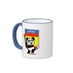 This cute little panda is ready to play for the Spanish team! Panda holds a bat and is about to swing at the ball. Great for fans of the Spain baseball team or Spanish baseball players.