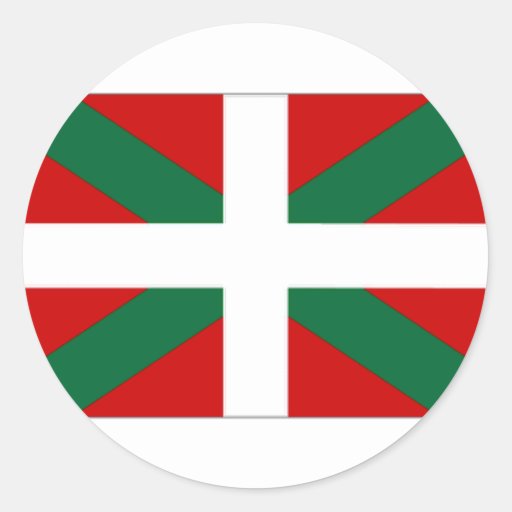 Spain Basque Flag Classic Round Sticker | Zazzle