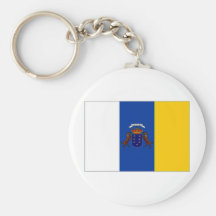 Spain Canary Islands Flag Keychains