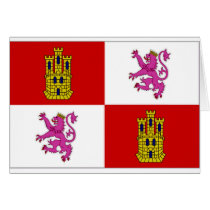Spain Castilla Leon Flag Greeting Cards