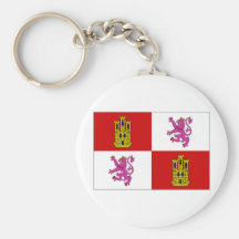 Spain Castilla Leon Flag Key Chain