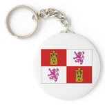 Spain Castilla Leon Flag Key Chain