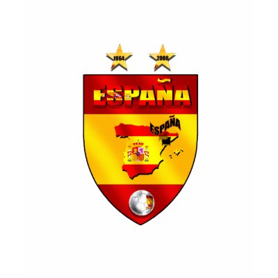 Spain Champions emblem shield Tee Shirts by Zanthy