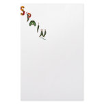 Spain Chili Peppers Customized Stationery