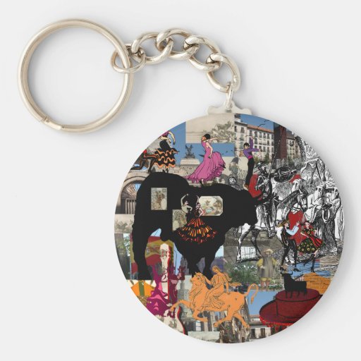 Spain collage Spanish culture gifts Keychains Zazzle