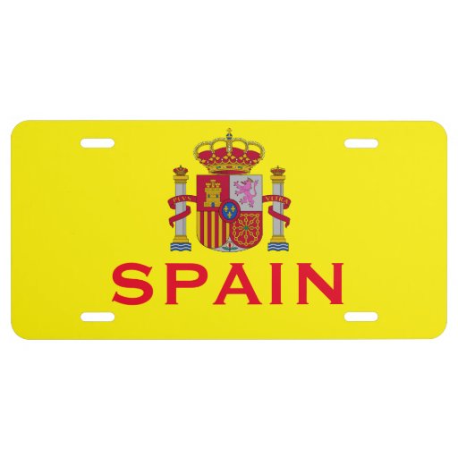 Spain Crest License Palte License Plate Zazzle