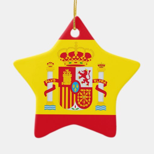 spain double sided star ceramic christmas ornament zazzle spain double sided star ceramic christmas ornament zazzle