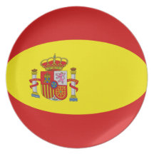 Spain Fisheye Flag Plate