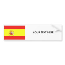 SPAIN FLAG Bumper Sticker bumper stickers by USDEAL SPAIN FLAG Bumper Sticker bumper stickers