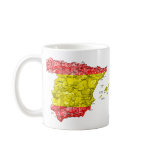 Spain Flag-color Map Customizable Mug