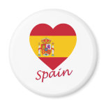 Spain Flag Heart magnets