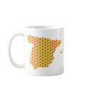 Spain Flag-hearts Map Template Mug