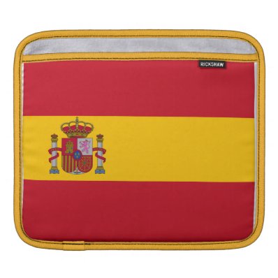 Spain Flag Ipad/Laptop Rickshaw Sleeve Sleeve For iPads