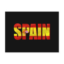 Spain flag logo emblem for proud Spaniards Post Cards