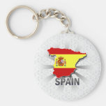 Spain Flag Map 2.0 Keychain