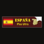 Spain Flag Map Text Bumper Sticker