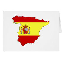 Spain flag map cards