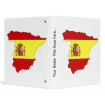 Spain Flag Map full size Vinyl Binders