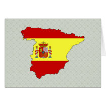 Spain Flag Map full size Cards