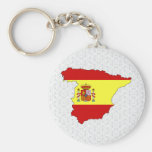 Spain Flag Map full size Key Chains