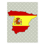 Spain Flag Map full size Postcard