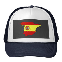 Spain flag map hat