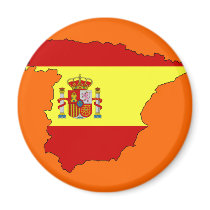 Spain flag map magnets by FlagStore Spain flag map magnets