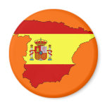 Spain flag map magnets