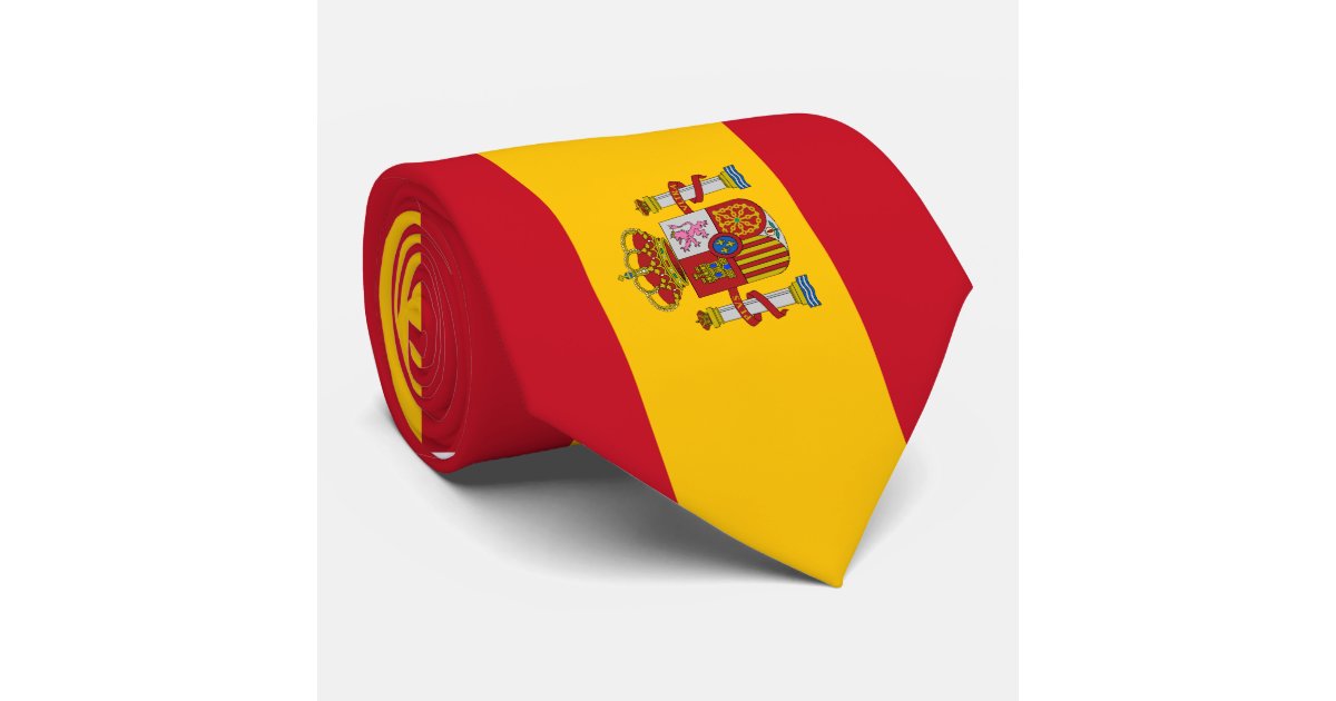 Spain Flag Tie Zazzle