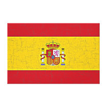 SPAIN FLAG Wrapped Canvas Print
