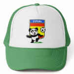 This adorable little panda is too cute! He's featured in front of a large flag from Spain and ready to play football and score some goals. This cute design is perfect for football players and soccer fans.